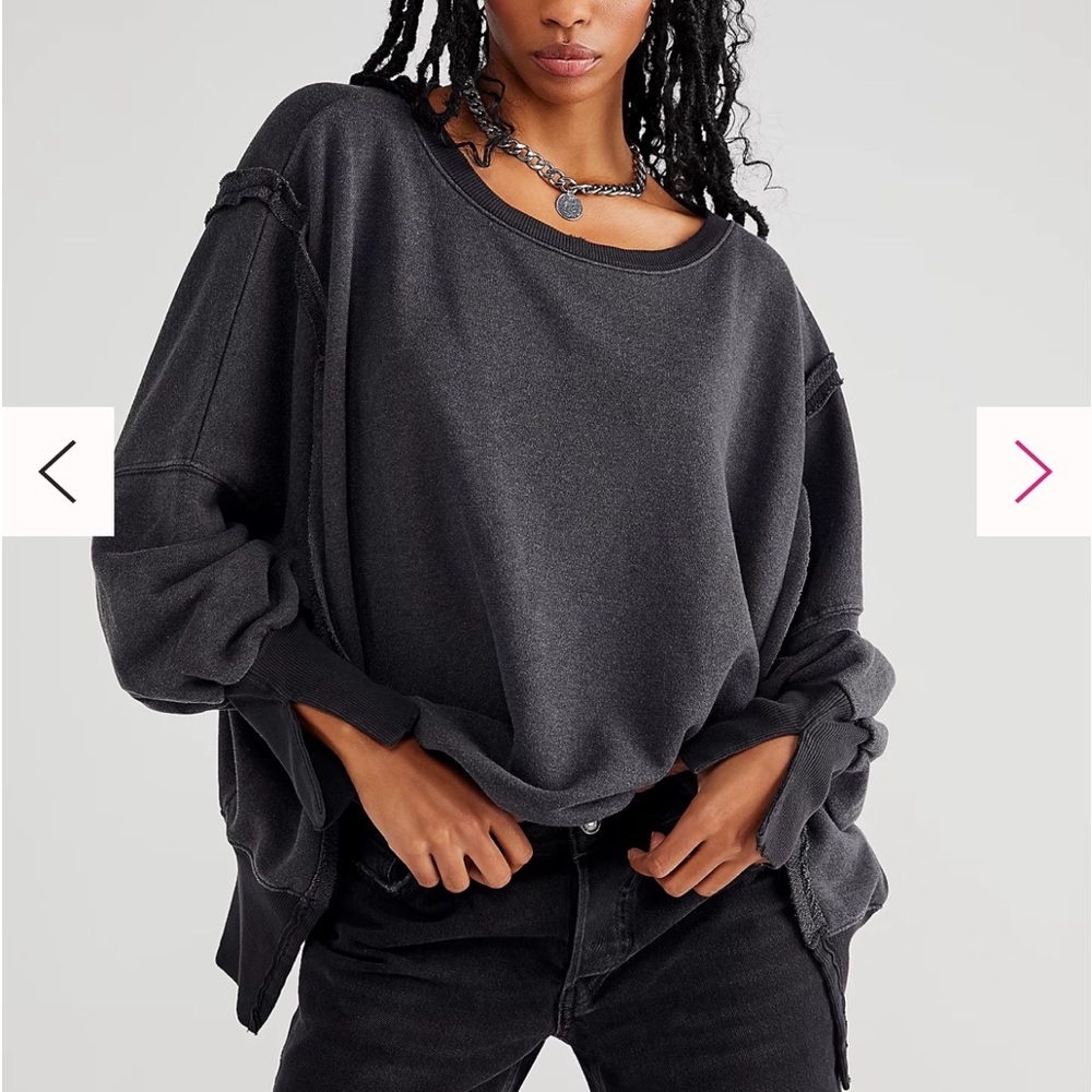 Free People We The Free Camden Sweatshirt, Black